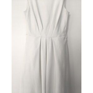 Trina Turk White Jacquard Sleeveless Daisy Princess Dress, Size 2